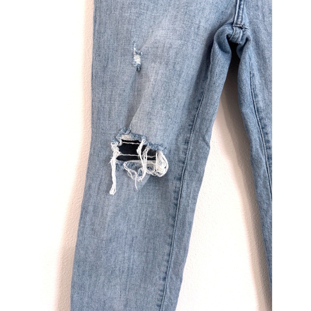 Pistola Women's High Rise Distressed Straight Leg Jeans - Light Wash - Picture 2 of 5